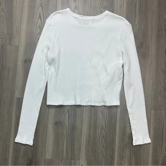 Lonely Ghost Ghosted Garments White Thermal Long Sleeve Shirt - Picture 2 of 3